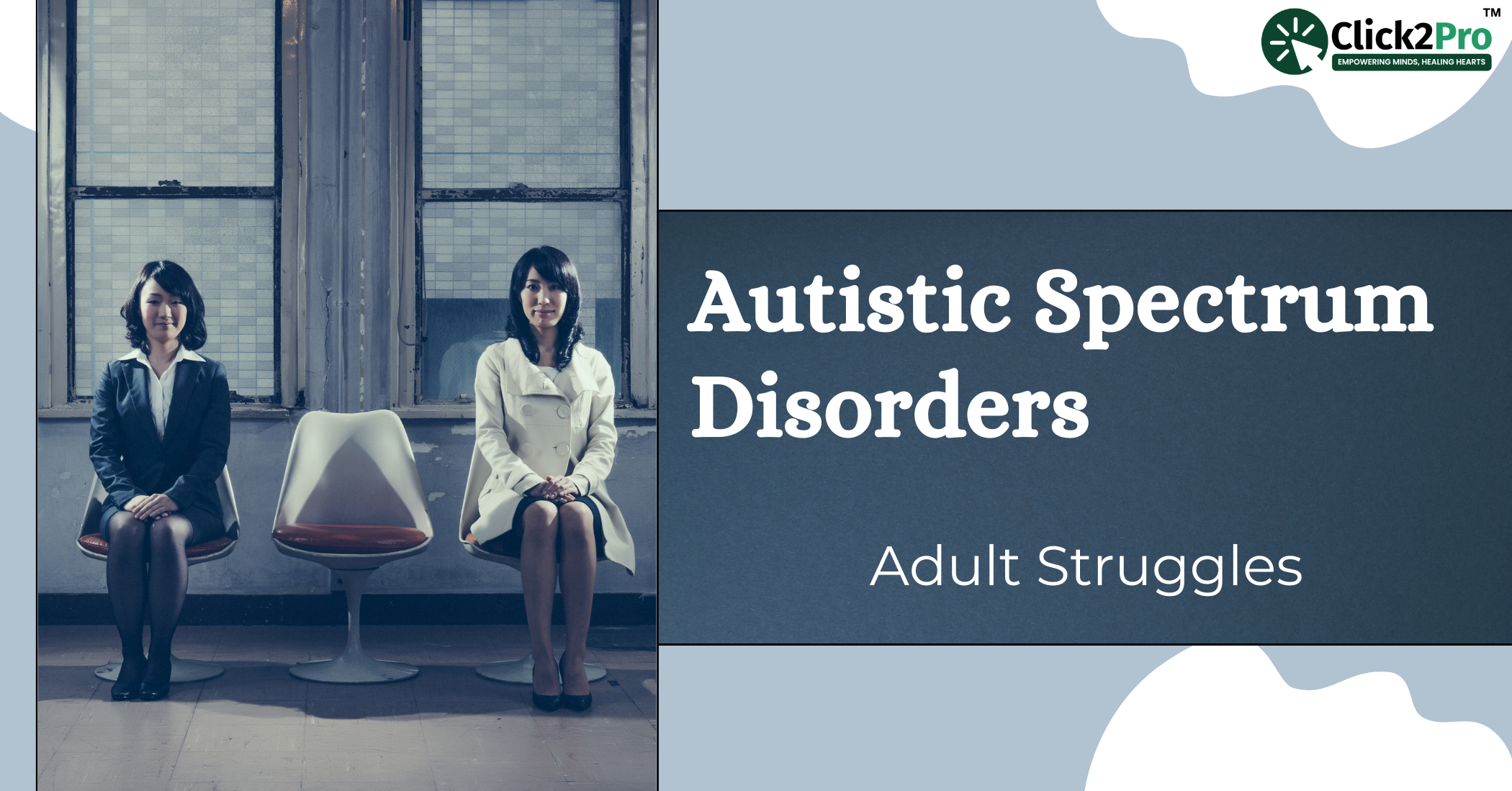 Two women sitting apart in chairs, symbolizing adult struggles with autistic spectrum disorders.