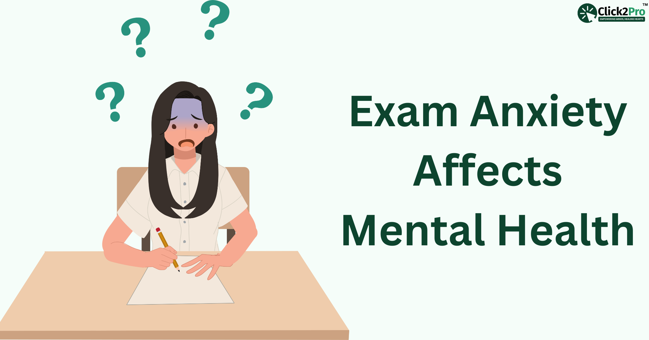 Exam anxiety impacts mental health: understanding stress, coping strategies, and support for students.