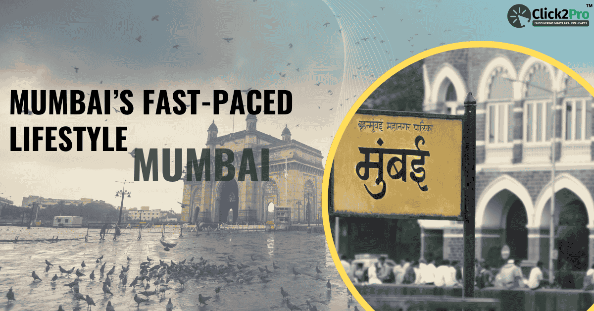 Mumbai's fast-paced lifestyle impacts mental health - iconic city views highlighting urban challenges.