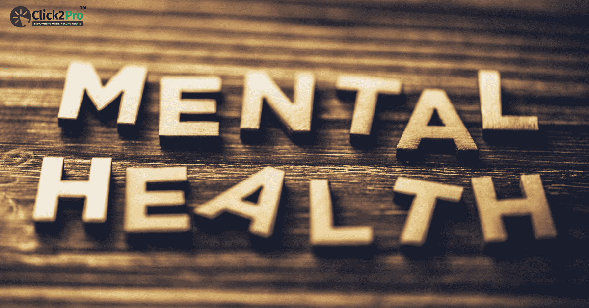 Mental health concept with wooden letters on a table, representing challenges and strategies in Dispur's work culture.