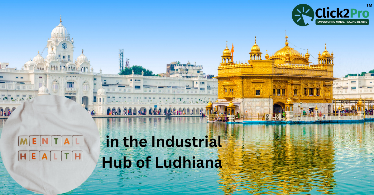 Mental Health in Ludhiana's Industrial Hub - Coping Strategies with Golden Temple in the Background.