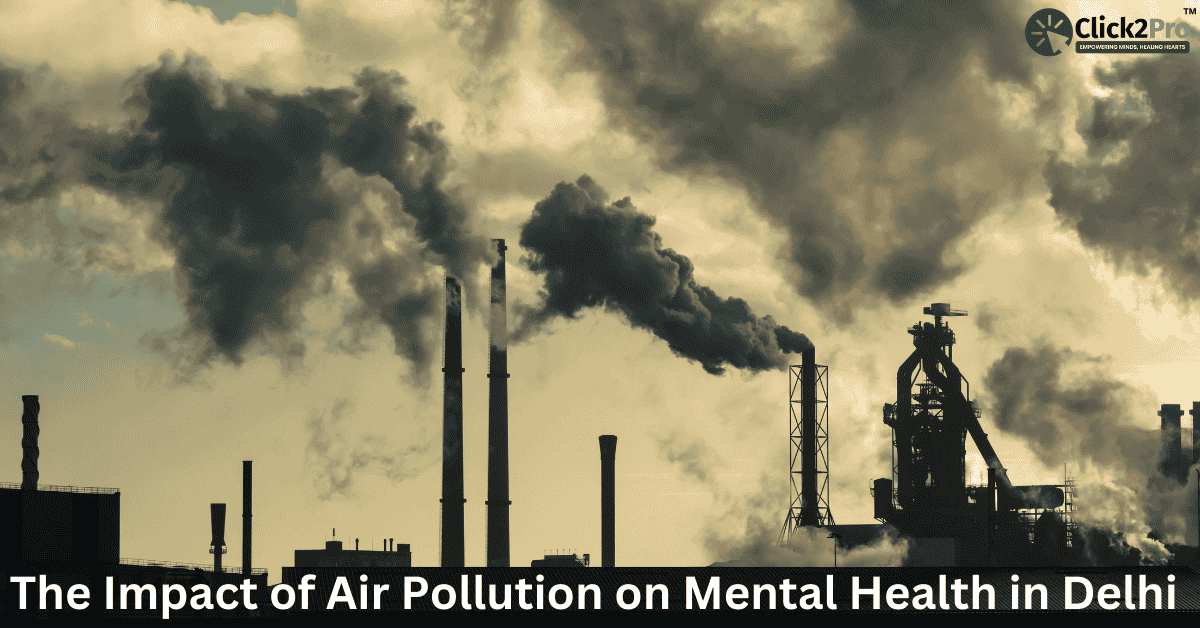 Industrial pollution in Delhi impacting air quality and contributing to mental health challenges