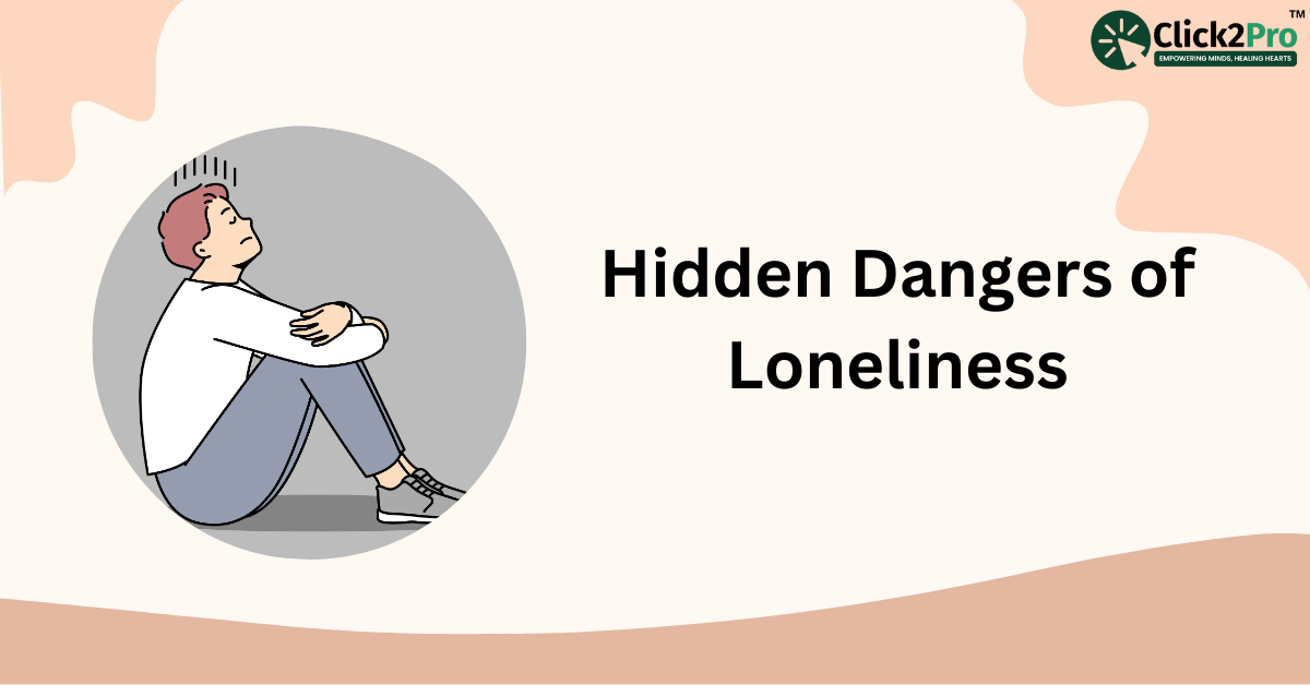 Illustration of the hidden dangers of loneliness, featuring an isolated person reflecting distress and solitude.