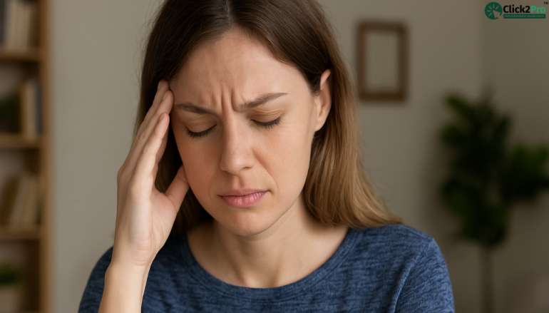 Woman feeling stressed and anxious, illustrating Myers-Briggs personality impact on mental health