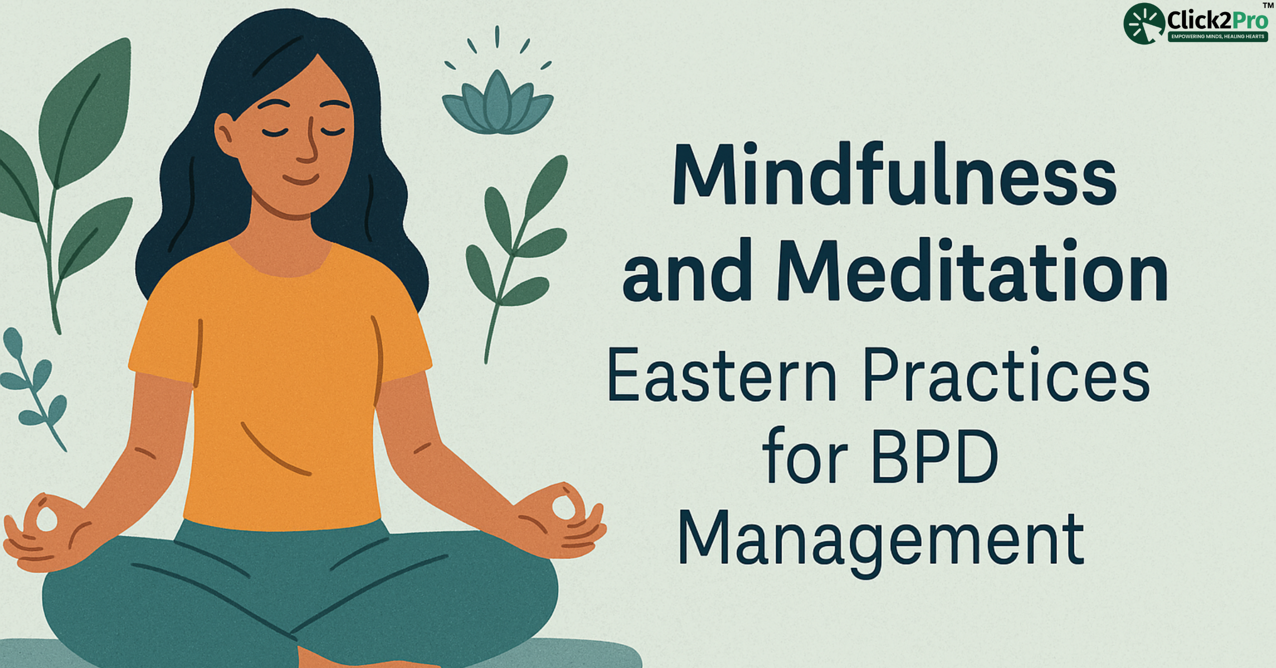 Woman meditating to manage BPD using Eastern mindfulness and meditation practices
