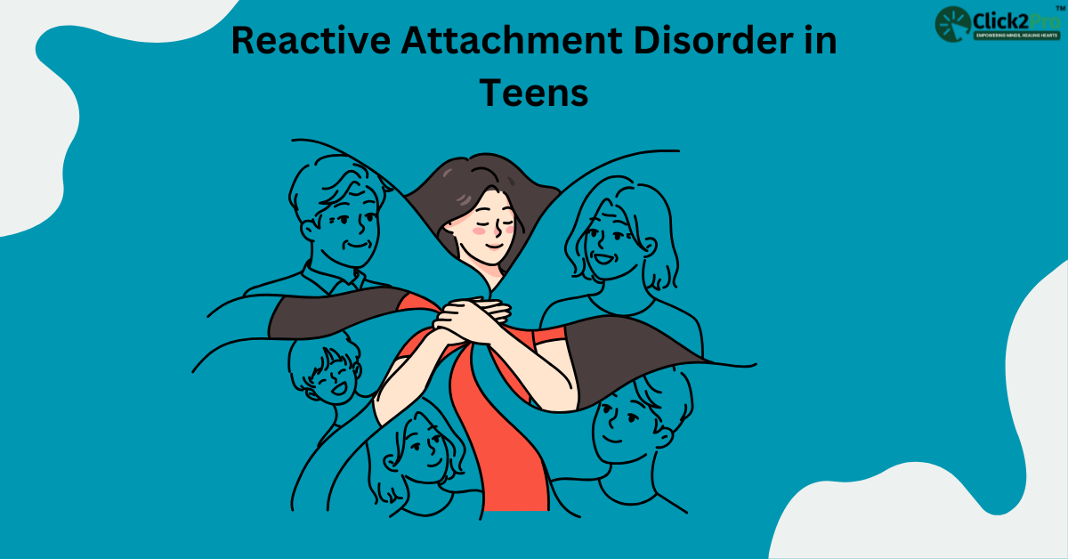 Illustration of a teen with supportive family, highlighting Reactive Attachment Disorder in teens