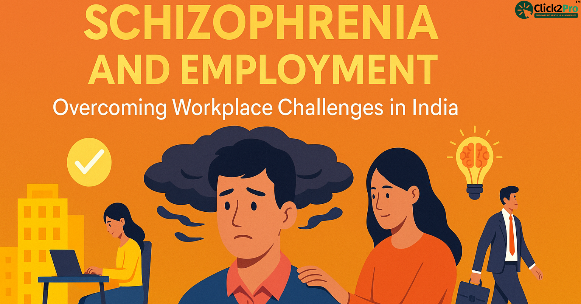 Schizophrenia and employment in India with workplace support and career inclusion themes.
