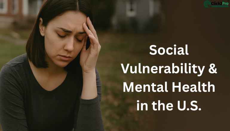 Woman feeling stressed - social vulnerability and mental health issues in the U.S.