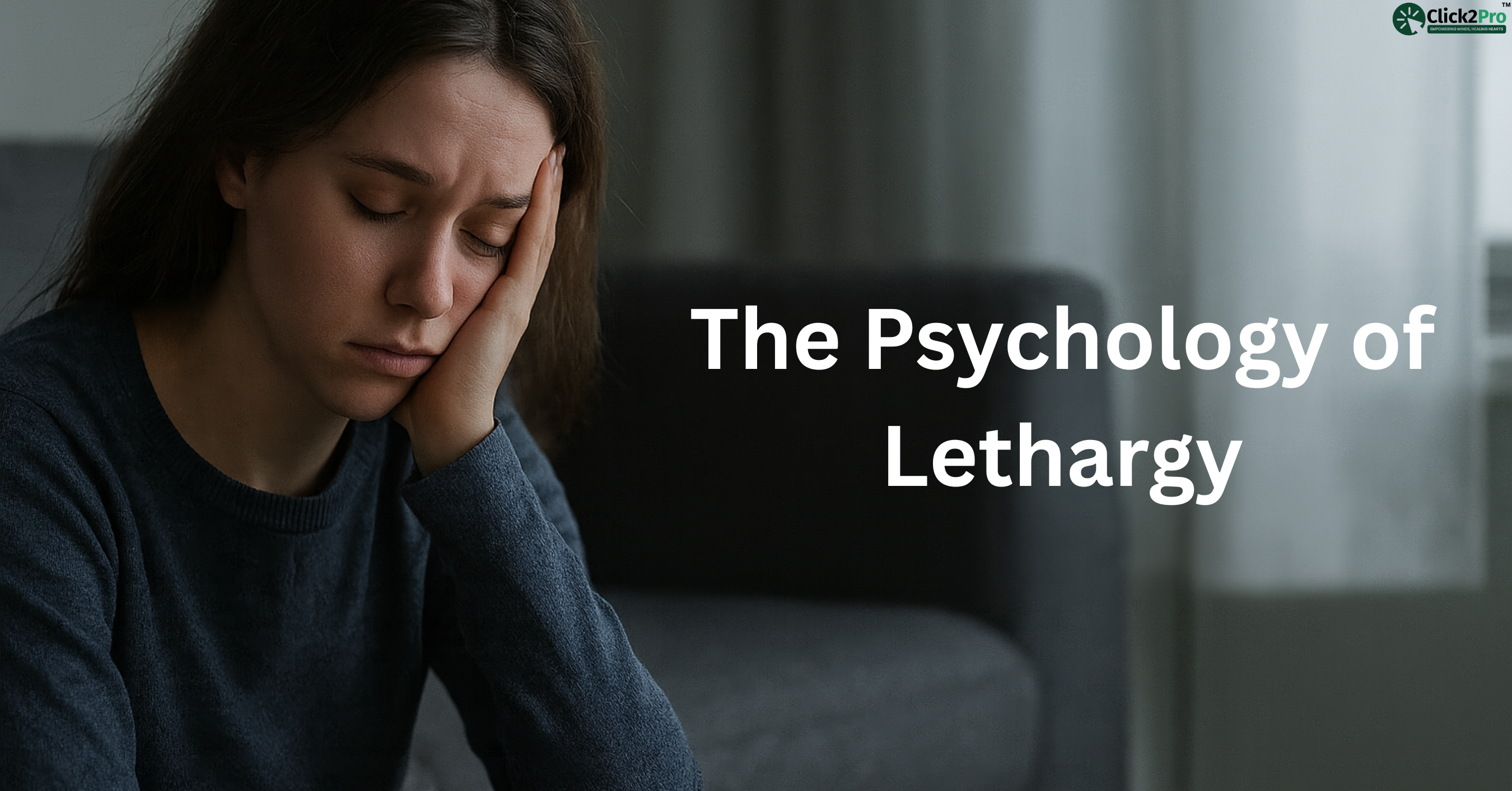 Lethargic woman sitting on couch showing signs of emotional fatigue and mental exhaustion