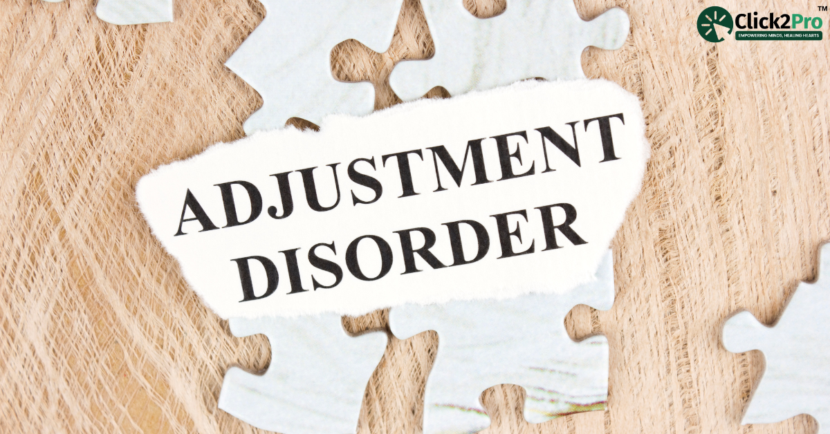 Featured image for Adjustment Disorder blog showing puzzle pieces with text 'Adjustment Disorder.