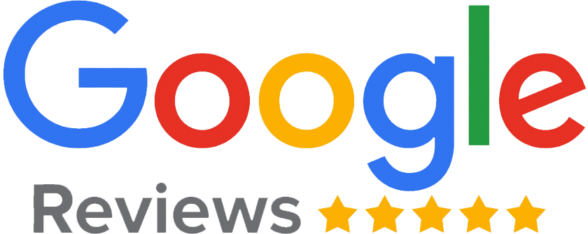 Google Reviews logo with five stars rating